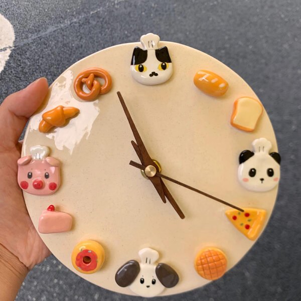 Cartoon Bread Wall Clock - Image 2